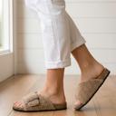  Rochelle Buckle Crossed Band Slippers