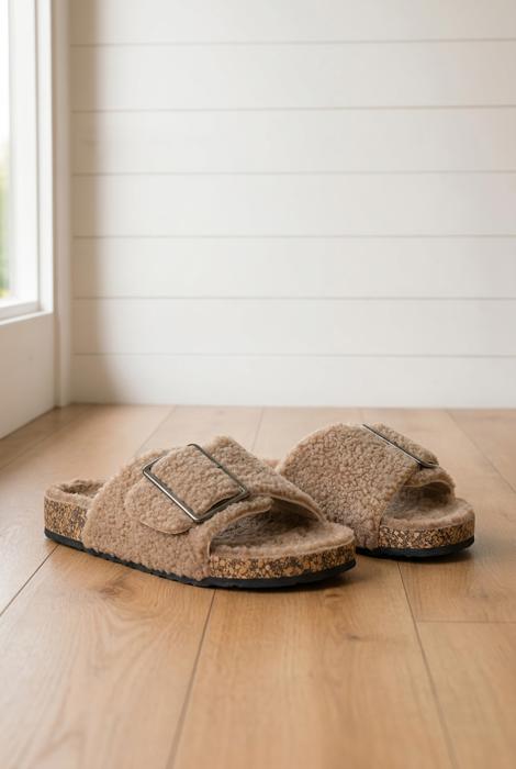 Rochelle Buckle Crossed Band Slippers