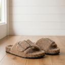  Rochelle Buckle Crossed Band Slippers