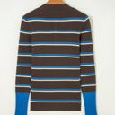  Rominah Contrast Cuff Henley Sweater