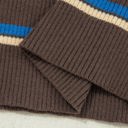  Rominah Contrast Cuff Henley Sweater
