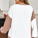  Romy Color Block Knit PLUS Top