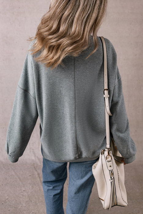 Rorivina Drop Shoulder Oversized Sweatshirt