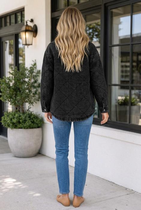 Rosa Rhombus Stitched Pattern Jacket