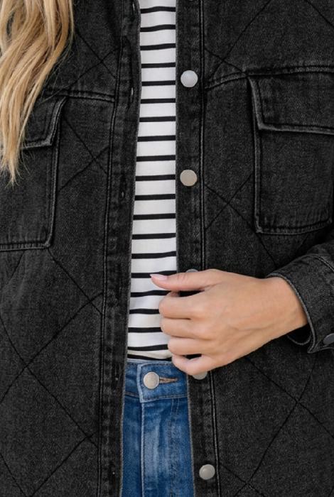 Rosa Rhombus Stitched Pattern Jacket