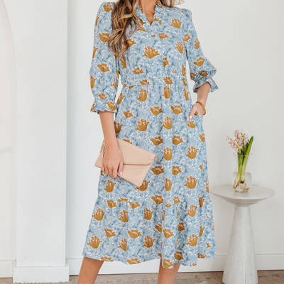 Rosalee Bracelet Sleeve Long Dress