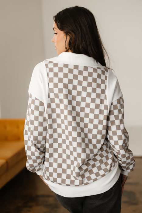 Rosalia Ribbed Patchwork Loose Sweatshirt