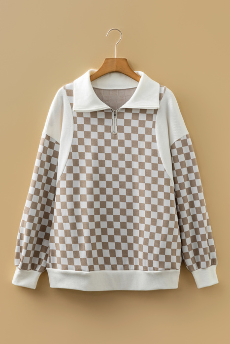 Rosalia Ribbed Patchwork Loose Sweatshirt