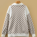  Rosalia Ribbed Patchwork Loose Sweatshirt
