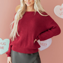  Rosalina Backless Drop Shoulder Sweater