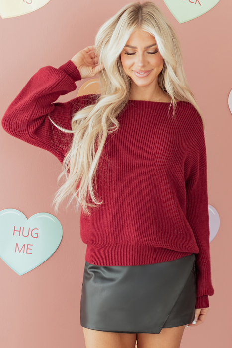 Rosalina Backless Drop Shoulder Sweater