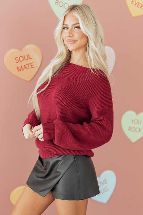 Rosalina Backless Drop Shoulder Sweater