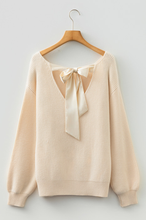 Rosalina Backless Drop Shoulder Sweater