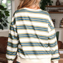  Rosie Stripe Crew Neck Pullover Sweatshirt