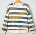  Rosie Stripe Crew Neck Pullover Sweatshirt