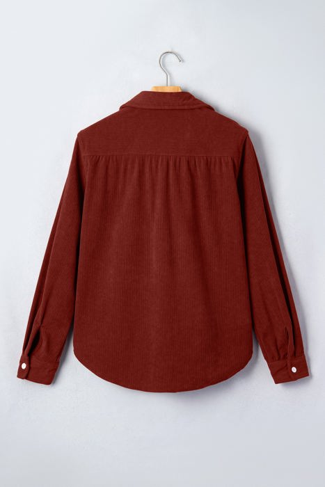 Roselyn Sleeve Corduroy Shirt Long Sleeve Top