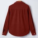  Roselyn Sleeve Corduroy Shirt Long Sleeve Top