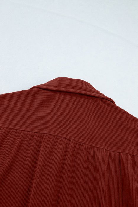 Roselyn Sleeve Corduroy Shirt Long Sleeve Top
