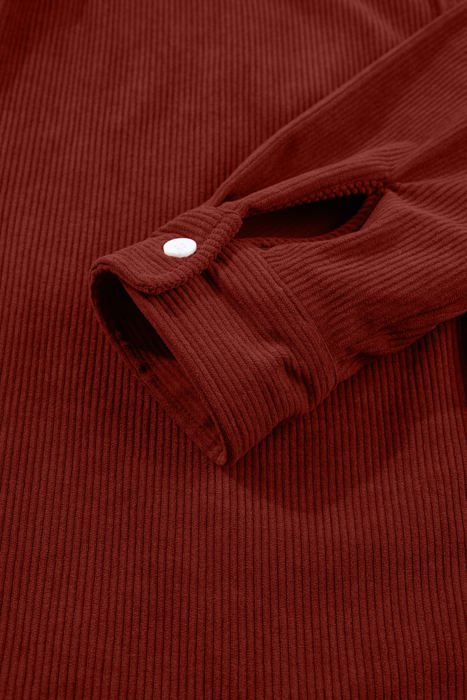 Roselyn Sleeve Corduroy Shirt Long Sleeve Top