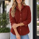 Clay XL Roselyn Sleeve Corduroy Shirt Long Sleeve Top