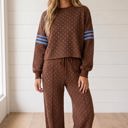 Brown Large Rossa Relaxed 2pcs Pant Set