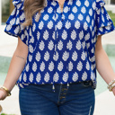  Rowyn Ruffle Short Sleeve PLUS Blouse