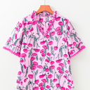  Ruby Detail Frilled Summer Blouse