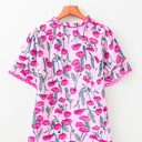  Ruby Detail Frilled Summer Blouse