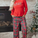 Red Medium Ryleigh Crewneck Pullover and Pants
