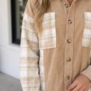  Sabrina French Plaid Colorblock Shirt