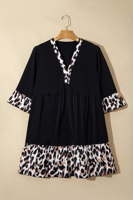 Sage Ruffle Hem Mini PLUS Dress