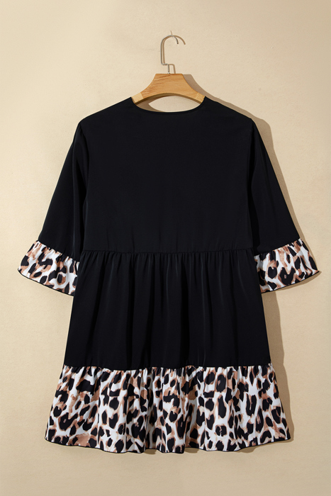 Sage Ruffle Hem Mini PLUS Dress