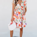  Salem Floral Ruffle Sleeve Dress