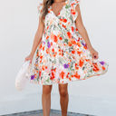  Salem Floral Ruffle Sleeve Dress