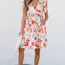  Salem Floral Ruffle Sleeve Dress