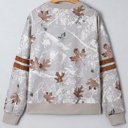  Salem Striped Sleeve Casual Sweatshirt