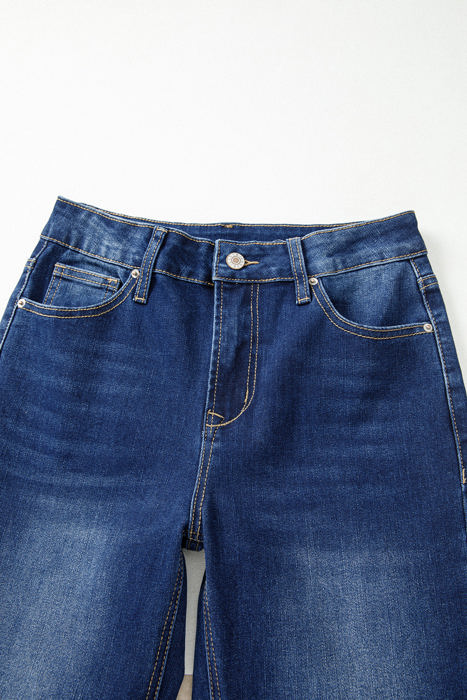 Samantha Western Stitch Patched Pocket Bootcut Jeans