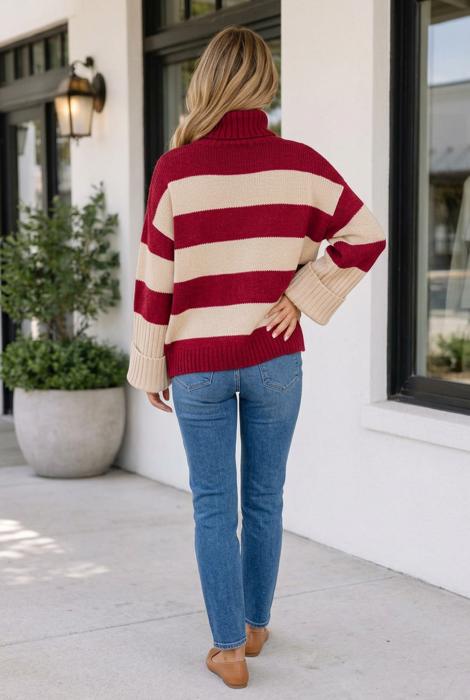 Samanthah High Relaxed Pullover Sweater