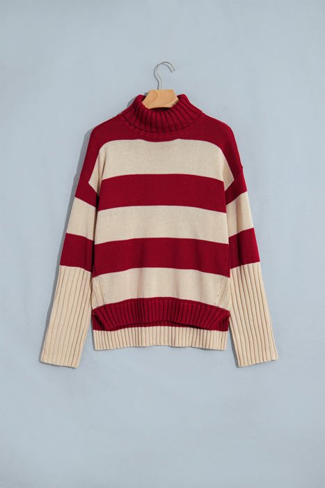 Samanthah High Relaxed Pullover Sweater