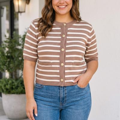 Sarah Short Sleeve Knit PLUS Cardigan