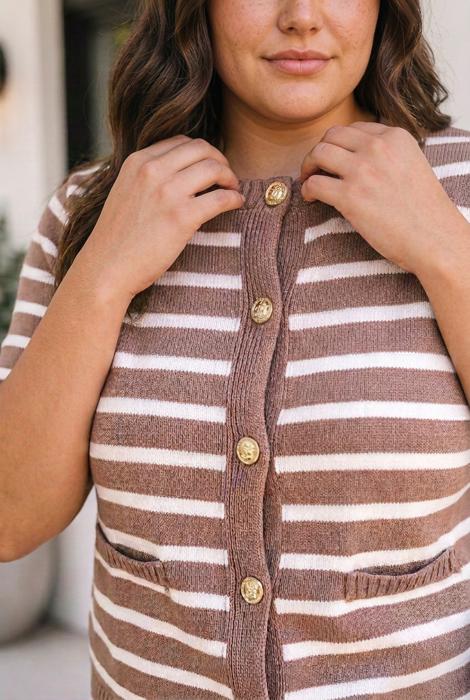 Sarah Short Sleeve Knit PLUS Cardigan
