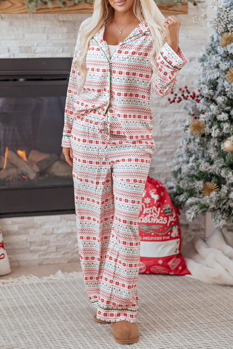 Sarai Christmas Pattern Print Shirt