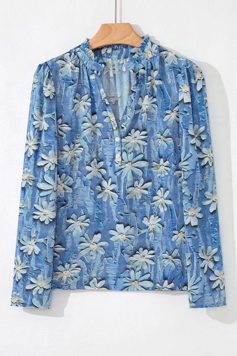 Sarajana Half Placket Collared Blouse
