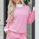 Pink Stripe Small Sariyah Sweatshirt and Shorts Set