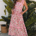  Sasha Floral Lace Tied Strap Dress