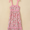  Sasha Floral Lace Tied Strap Dress