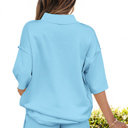  Sasha Seam Mock Oversize Tee Set