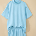  Sasha Seam Mock Oversize Tee Set