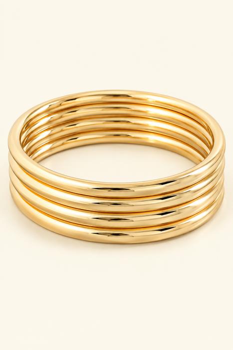 Savannah 5pc Metallic Bangle Bracelet Set