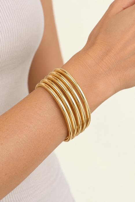 Savannah 5pc Metallic Bangle Bracelet Set